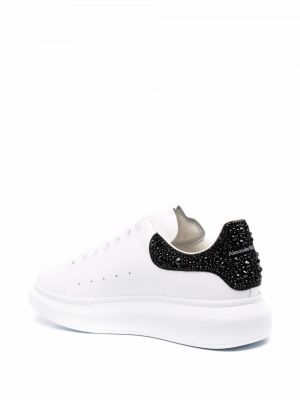 Sneakersy oversize z kryształkami Alexander Mcqueen białe