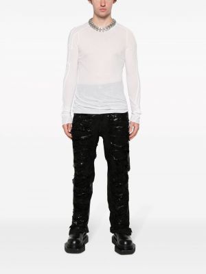 Distressed straight jeans Rick Owens Drkshdw schwarz