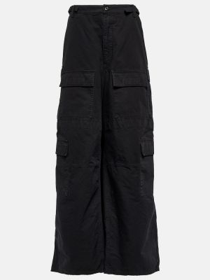 Jupe longue en coton Balenciaga noir