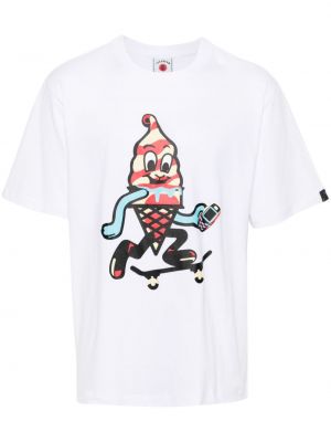 Kokvilnas t-krekls Icecream balts