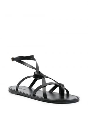Sandály bez podpatku Saint Laurent černé
