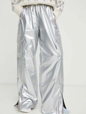 Spodnie z wysoką talią Stine Goya srebrne