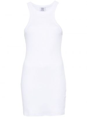 Mini obleka z vezenjem Vetements bela