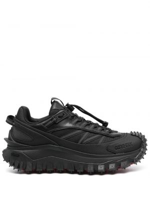 Spitzen schnür sneaker Moncler schwarz