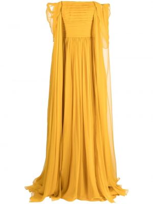 Żółta jedwabna sukienka wieczorowa Zuhair Murad