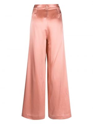 Saténové kalhoty L'agence růžové