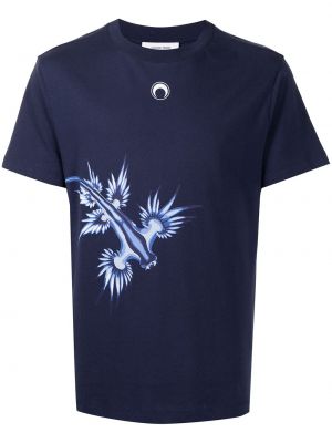 Тениска с принт Marine Serre синьо