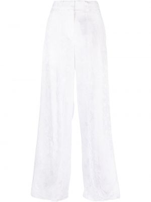 Žakárové květinové kalhoty relaxed fit Burberry bílé