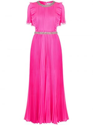 Chiffon maxikleid mit plisseefalten Self-portrait pink