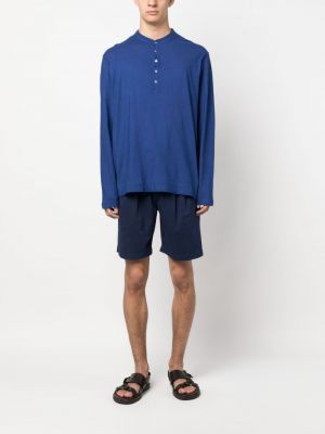Medvilninė marškiniai Massimo Alba mėlyna