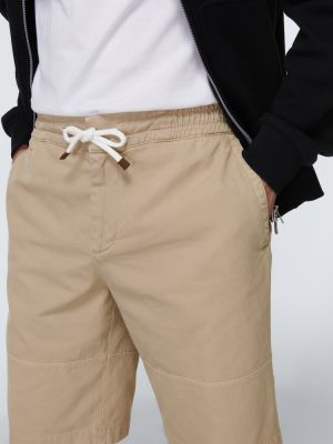 Pantalones cortos de algodón Brunello Cucinelli beige