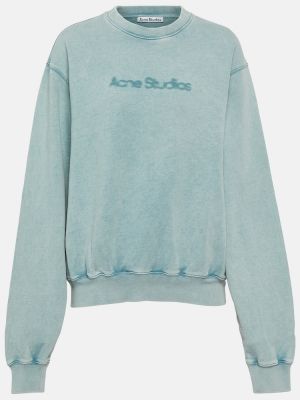 Jersey sweatshirt aus baumwoll Acne Studios blau