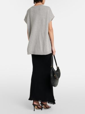 Oversized kašmírová vesta Lisa Yang sivá