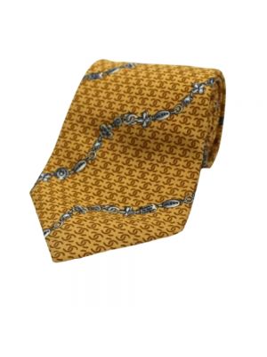 Krawat Chanel Vintage - Żółty