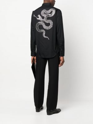 Košile s hadím vzorem Philipp Plein černá