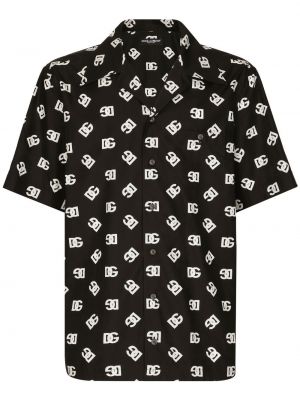Košile s potiskem Dolce & Gabbana černá
