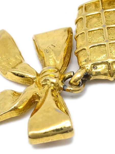 Náušnice s mašlí Chanel Pre-owned zlaté