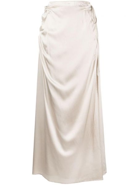 Saténová dlhá sukňa Rachel Gilbert biela