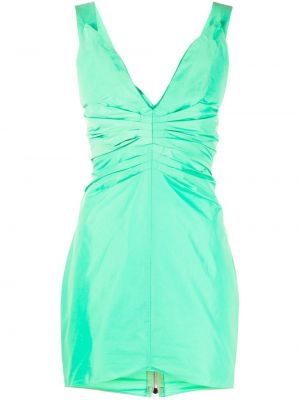Коктейлна рокля с V-образно деколте зелено Dsquared2