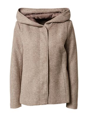 Bavlnená priliehavá prechodná bunda na zips Only - hnedá