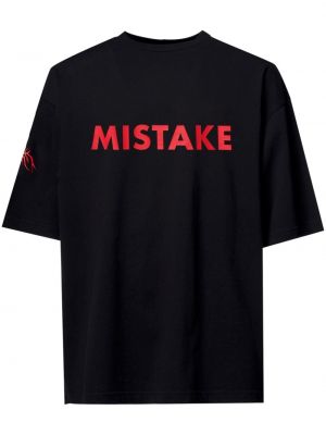 Памучна тениска с принт A Better Mistake черно