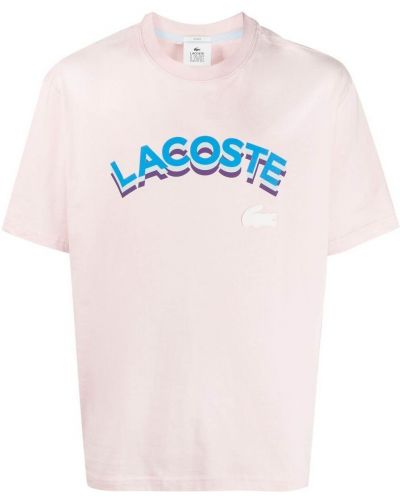 T-shirt bawełniana z printem Lacoste Live