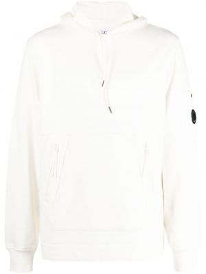 Fleecová mikina s kapucí jersey C.p. Company bílá