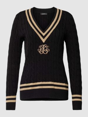 Dzianinowy sweter Lauren Ralph Lauren czarny