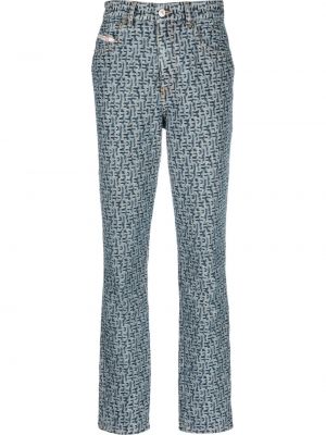 Jacquard straight jeans Diesel blå