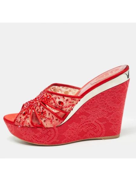 Sandalias de malla René Caovilla Pre-owned rojo