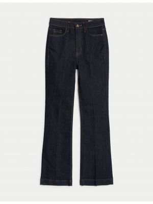 Zvonové džíny s vysokým pasem Marks & Spencer modré