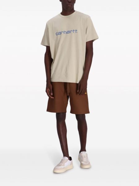 T-shirt en coton à imprimé Carhartt Wip beige