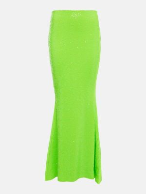 Dlouhá sukně s vysokým pasem Norma Kamali - zelená