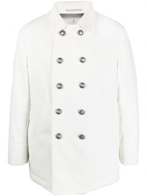 Палто от рипсено кадифе Brunello Cucinelli бяло