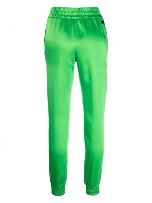 Saténové sportovní kalhoty Philipp Plein zelené