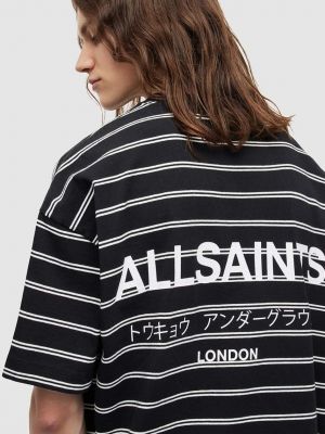 Pruhované bavlněné tričko Allsaints