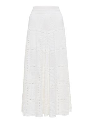 Шерстяная юбка миди Chloã©, белый