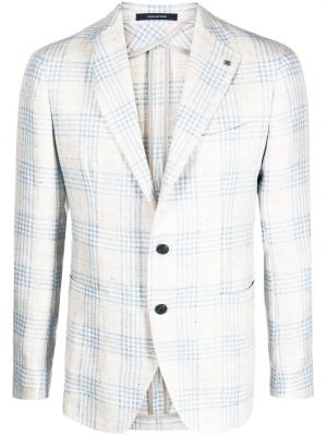 Karierter leinen woll blazer Tagliatore