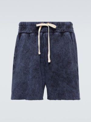 Pamučne kratke hlače od jersey Les Tien plava