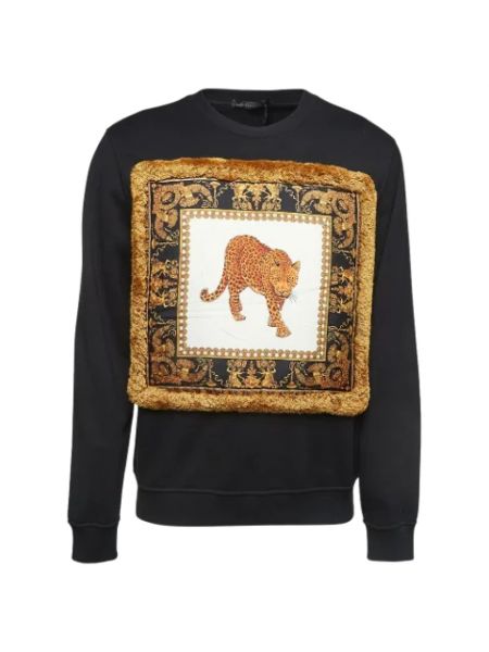 Sweatshirt aus baumwoll Versace Pre-owned schwarz