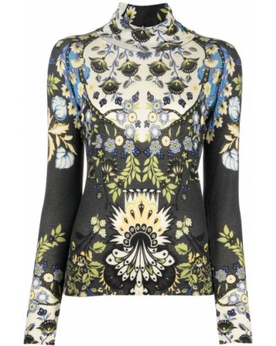 Floral lang genser Etro svart