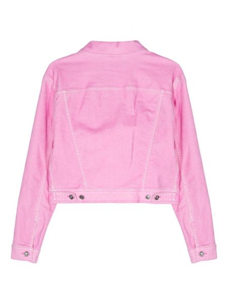 Velūra džinsa jaka Rabanne rozā