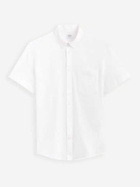 Košile s krátkými rukávy Celio bílá