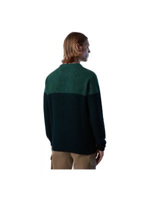 Jersey cuello alto de lana de tela jersey North Sails verde