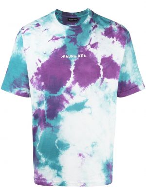 Camiseta con estampado tie dye Mauna Kea azul