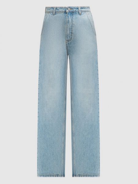 Прямые джинсы с потертостями Bally голубые