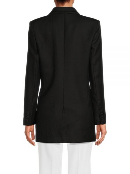 Шерстяное пальто Brandon Maxwell черное