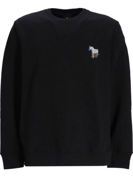 Pamučna dugi sweatshirt sa zebra printom Ps Paul Smith crna