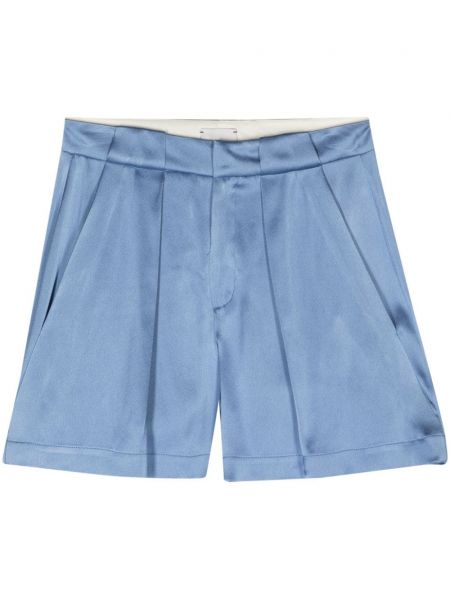 Pantaloni scurți din satin plisate Alysi albastru