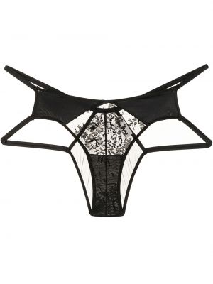 Tangas de encaje Fleur Du Mal negro